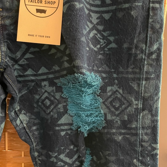 Levis 511 customized (new) jeans indigo color never worn w/ tags 38x30 slim fit. - Picture 3 of 12